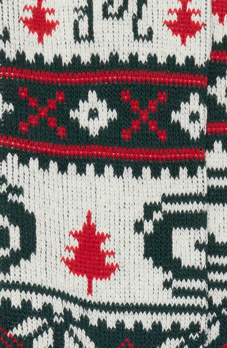 Malbon Golf Douglas Fair Isle Crew Socks, Alternate, color, Ivory