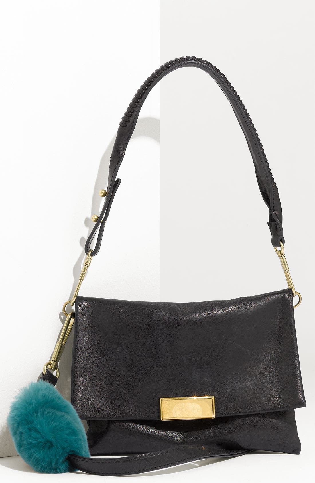 'Lynus - Mini' Envelope Shoulder Bag, Main, color, BLACK