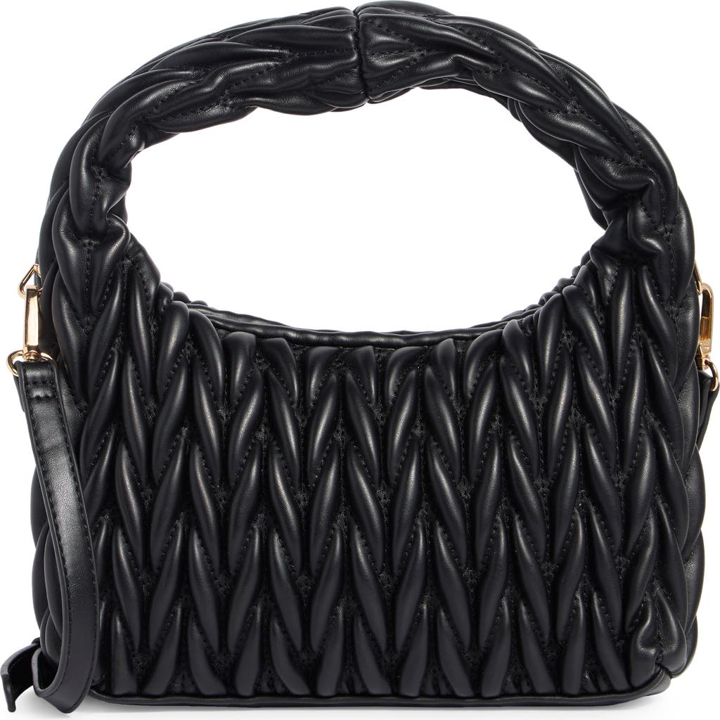 Urban Expressions Handbags Pleated Shoulder Bag In Black