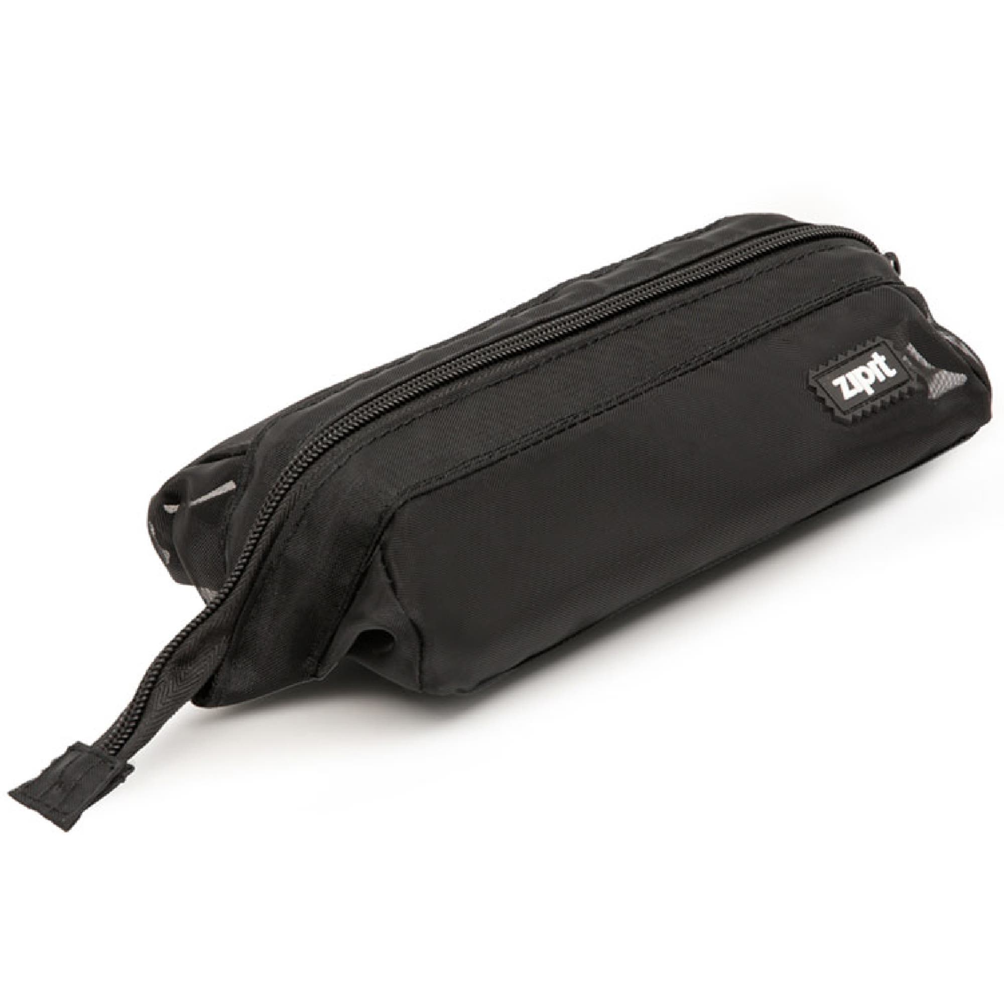 ZIPIT Lenny Pencil Case, Mesh Black, Large Storage Capacity Zipper Pouch, Main, color, Black