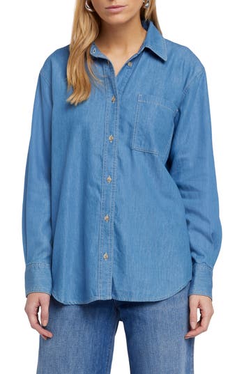 7 For All Mankind Easy Denim Shirt In Ella