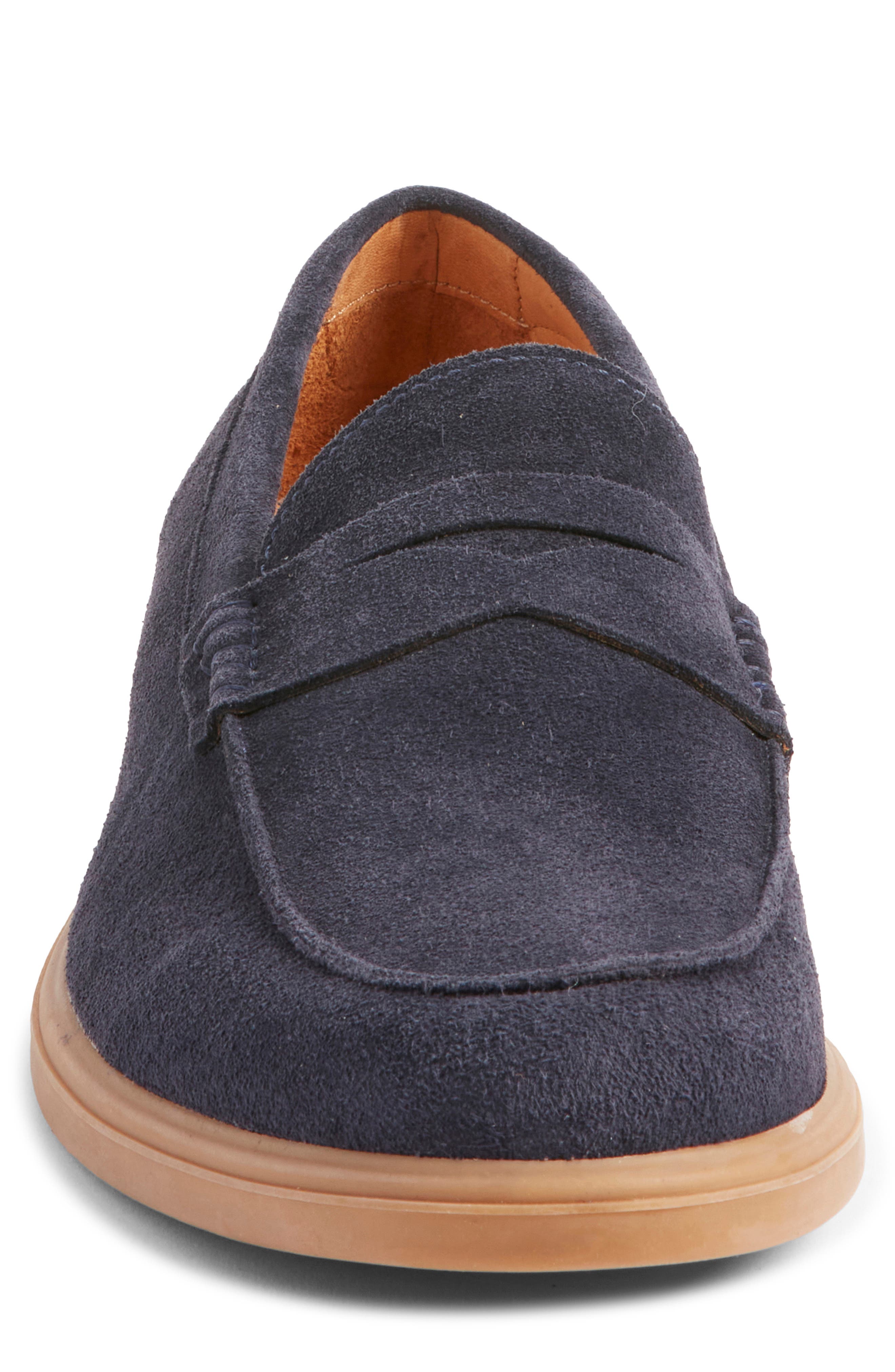 Excursionist Water Resistant Penny Loafer, Alternate, color, DARK NAVY