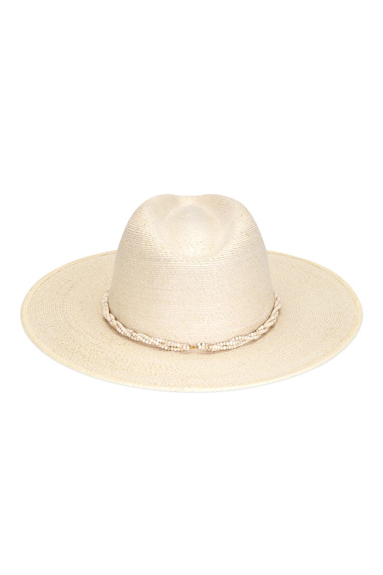 Paradise Straw Fedora, Alternate, color, CREAM
