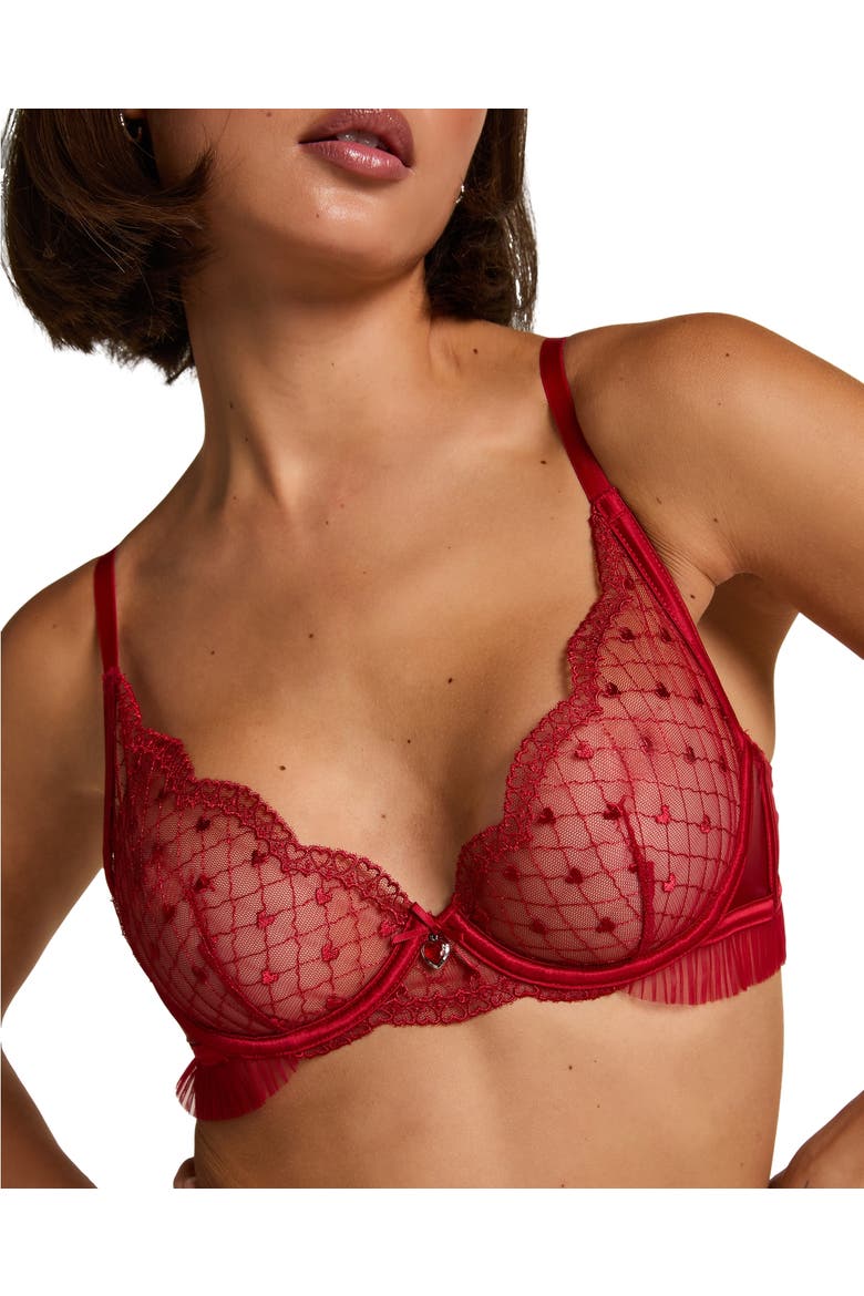 Cordelie Non-Padded Underwired Bra, Main, color, Chili Pepper