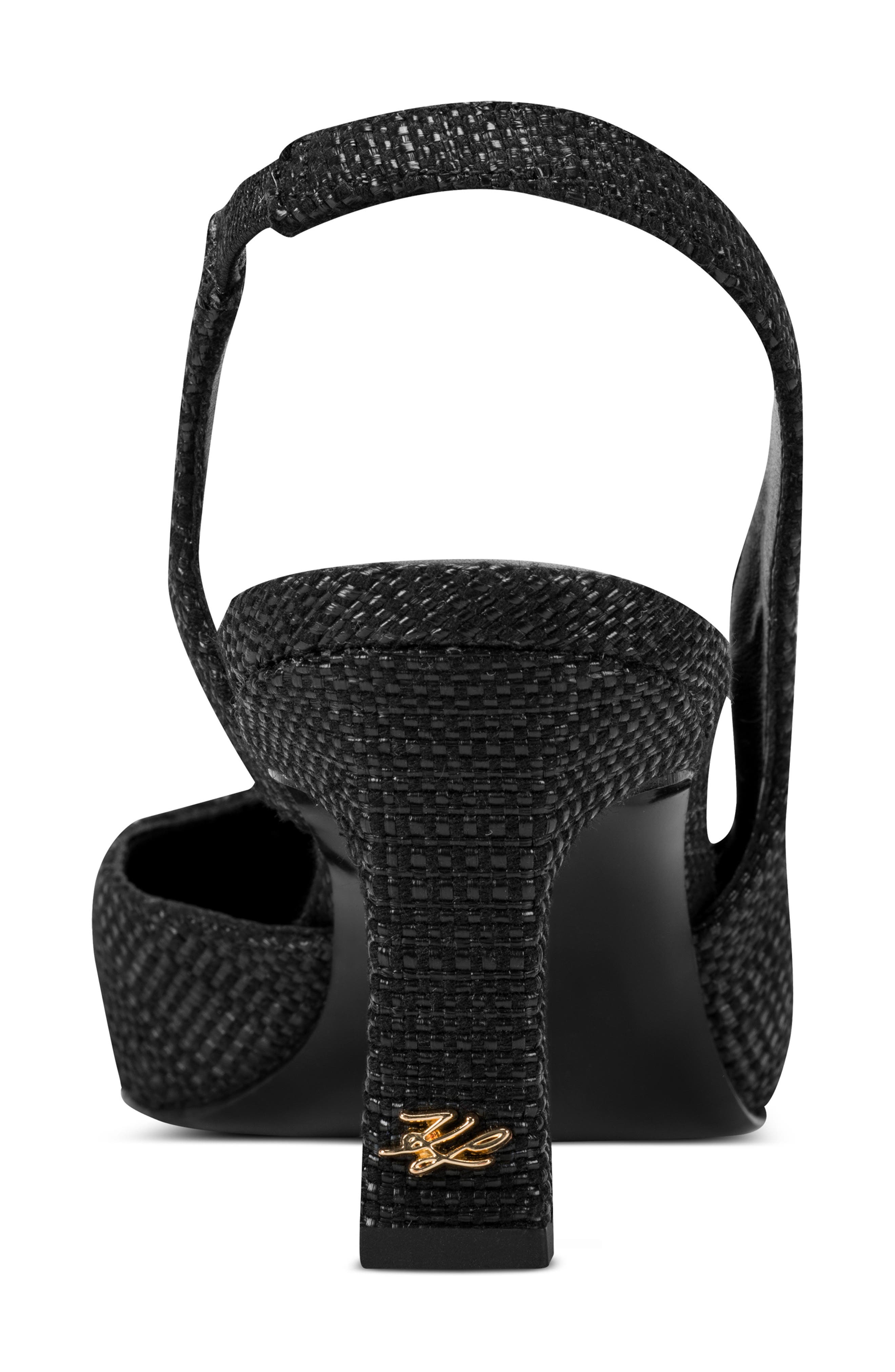 KARL LAGERFELD PARIS Sheenz Woven Slingback Pump, Alternate, color, 