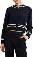 Bella Dahl Contrast Stripe Crop Cardigan