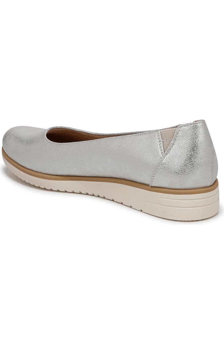 SOUL NATURALIZER Idea Ballet Wedge Slip-On Flat - Wide Width Available, Alternate, color, Silver