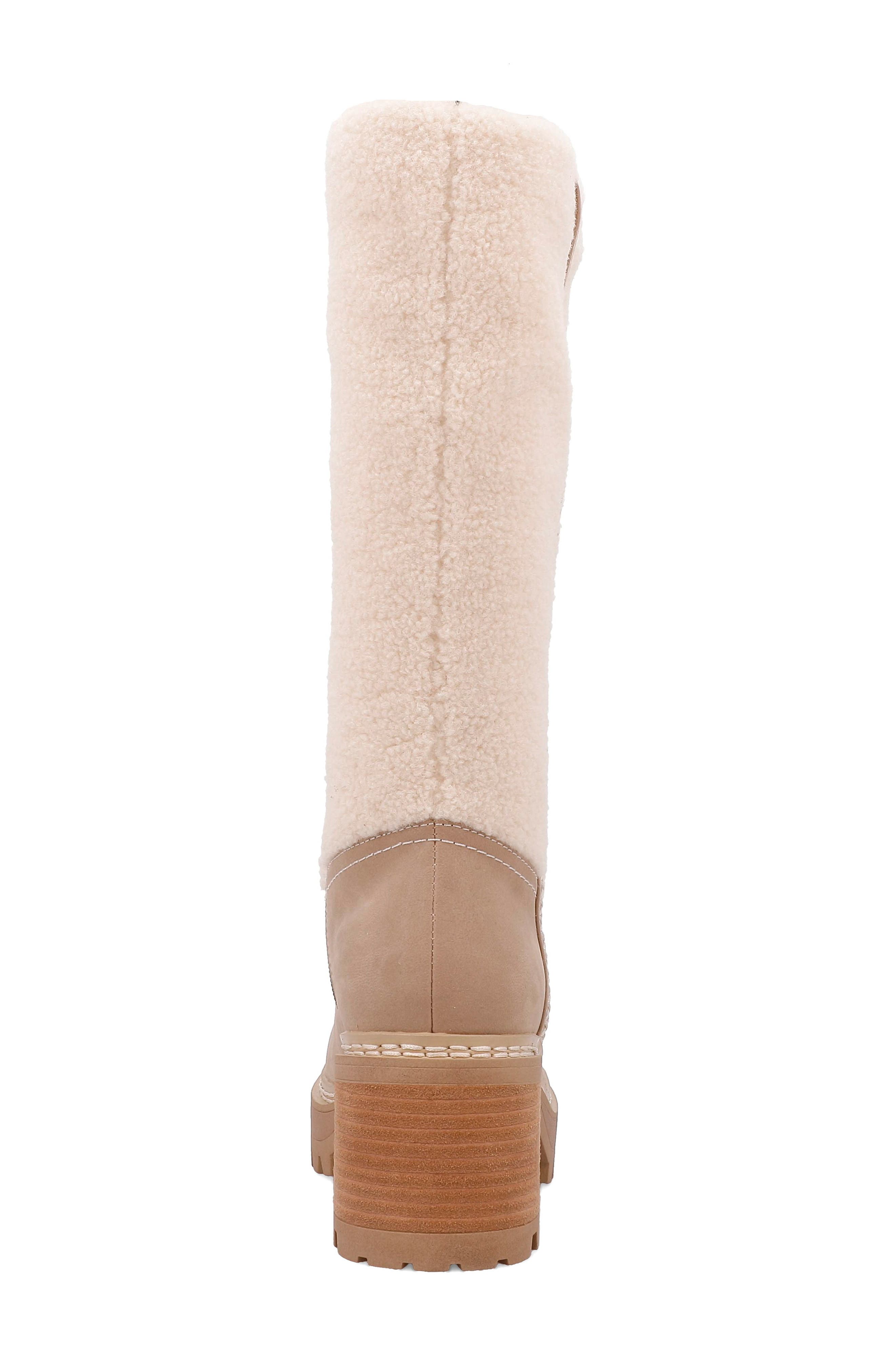 MIA Teirson Faux Shearling Platform Boot, Alternate, color, 