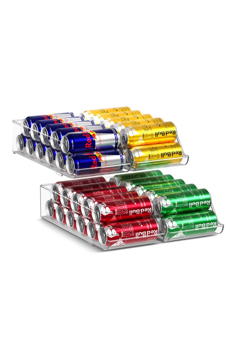 4-Pack Slim Can Organizers, Main, color, CLEAR