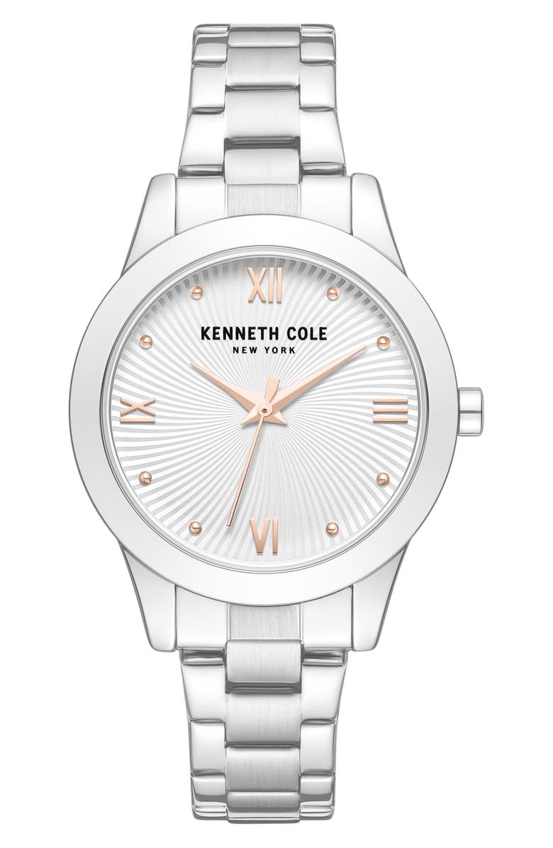 Kenneth Cole New York Classic Bracelet Watch, 36mm, Main, color, Silver