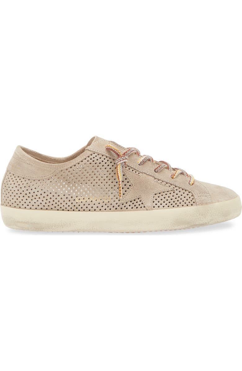 Golden Goose Super-Star Perforated Low Top Sneaker, Alternate, color, Beige