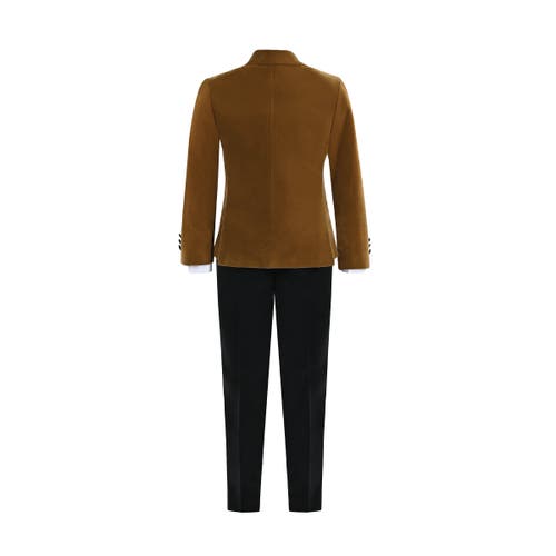 Moustache Velvet Suit In Brown