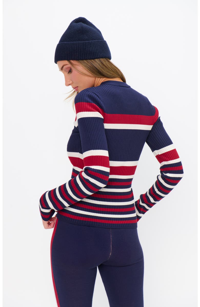 Show Me Your Mumu Slopes Sweater, Alternate, color, Navy Apres Ski Stripe