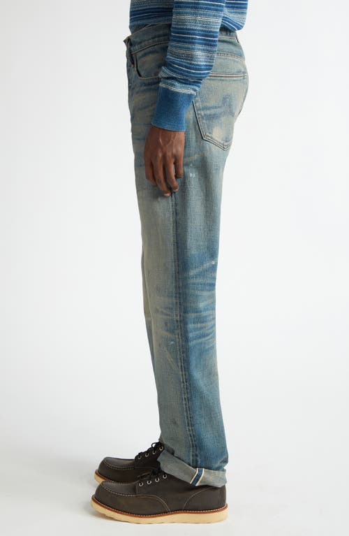 Double Rl Distressed Selvedge Straight Fit Jeans In Milner Wash