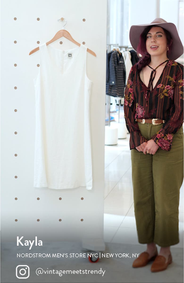 Sleeveless A-Line Linen Minidress, sales video thumbnail