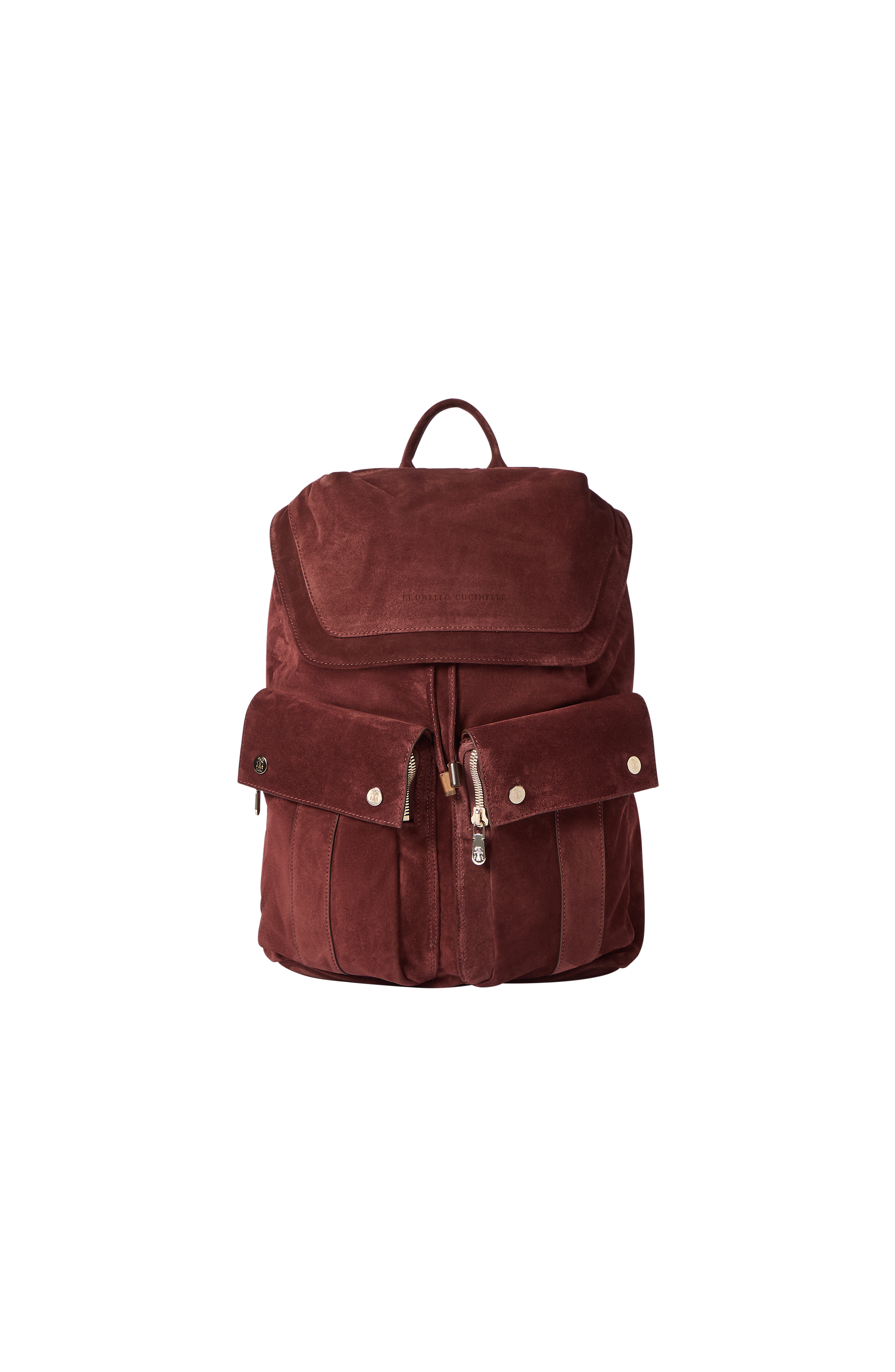 Brunello Cucinelli Suede leisure backpack, Alternate, color, Burgundy