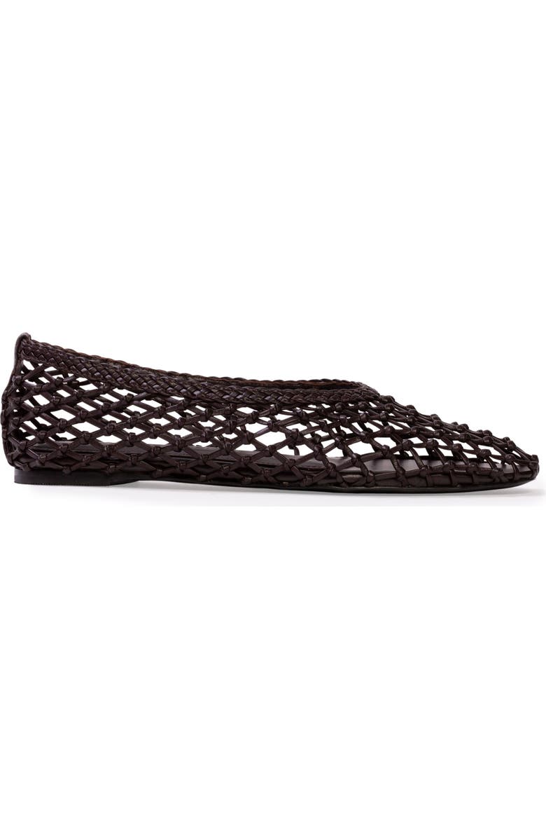 BLACK SUEDE STUDIO Sonia Flat, Main, color, Black Coffee Leather