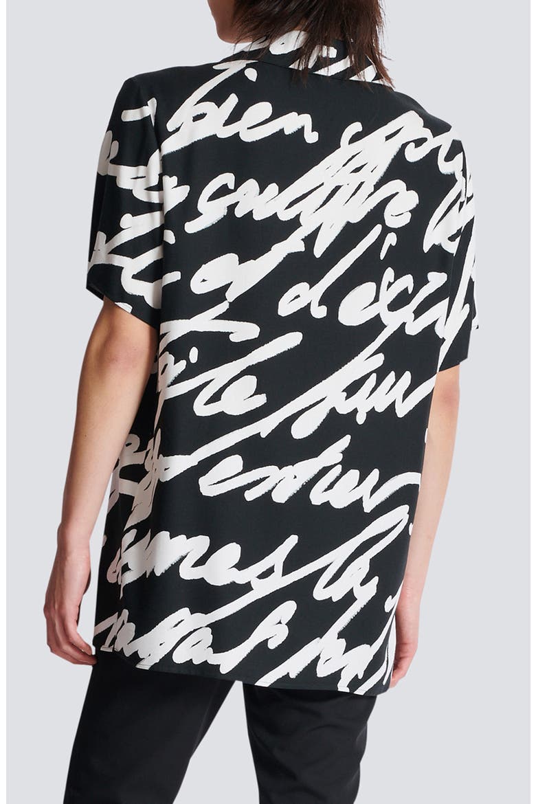 Big Love Letter Pajama Shirt, Alternate, color, EAB BLACK/ WHITE