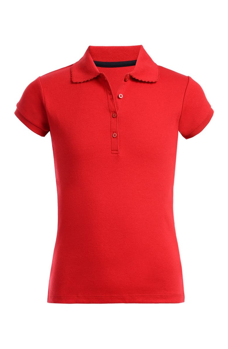 Nautica Short Sleeve Uniform Polo, Main, color, Red