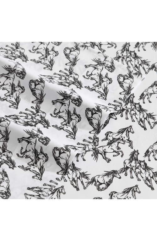 Wrangler Mustangs Sheet Set In Black/white