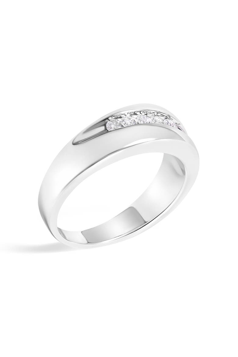 Men's Silver 1/2 Cttw Diamond 9 Stone Band Ring, Alternate, color, White