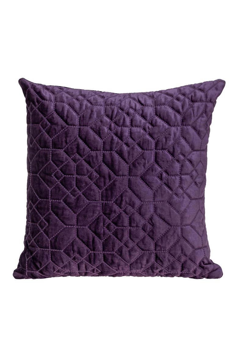 Sora Quilted Throw Pillow, Main, color, PURPLE