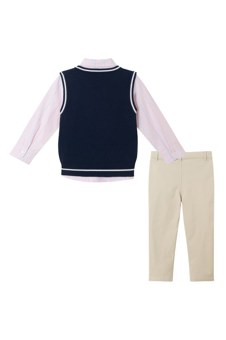 Kids' Vest, Button-Up Shirt, Pants & Bow Tie Set, Alternate, color, NAVY