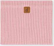Deux par Deux Ribbed Knit Tube Logo Patch Neckwarmer