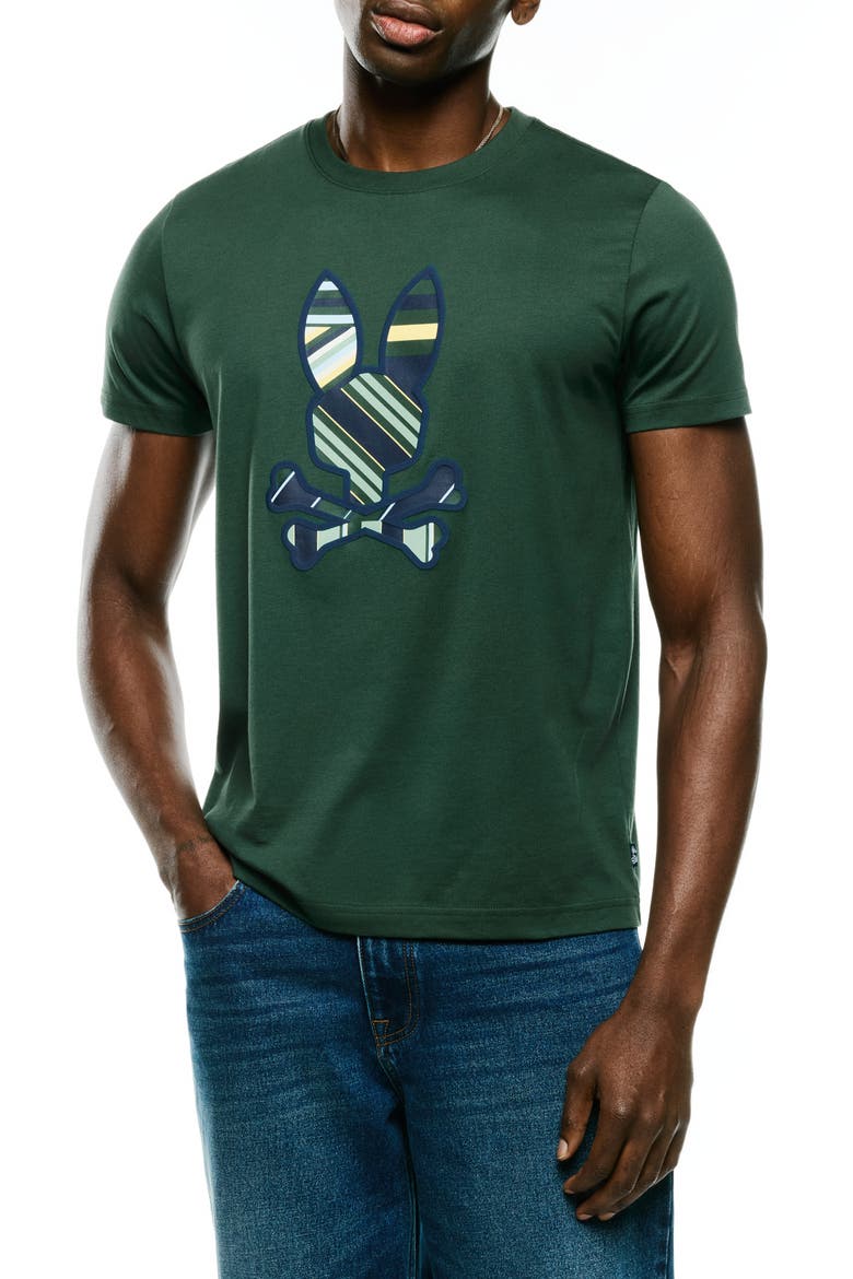 Drew Pima Cotton Graphic T-Shirt, Main, color, PINE NEEDLE