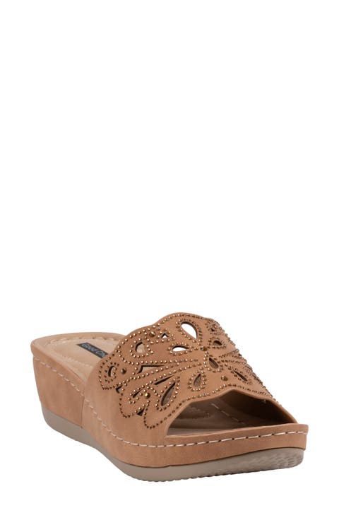 Izzy Embellished Wedge Sandal (Women)