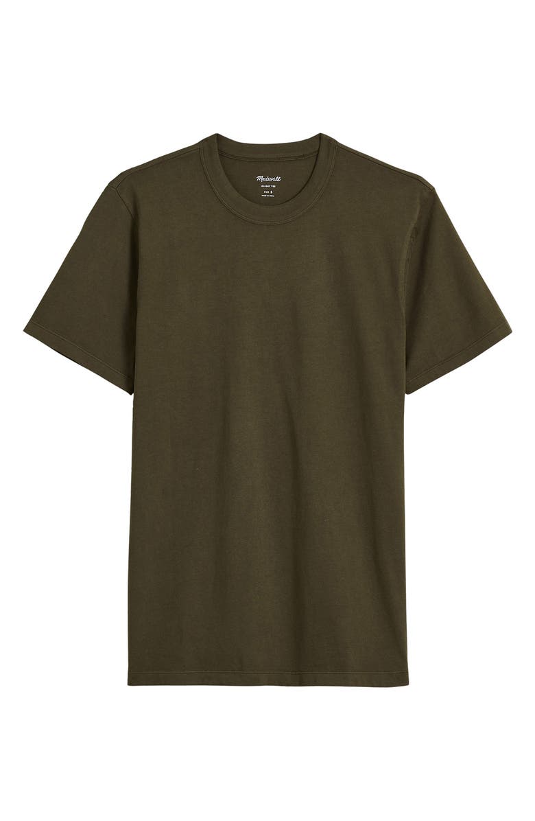 Madewell Allday Garment Dyed Cotton T-Shirt, Alternate, color, Dried Olive