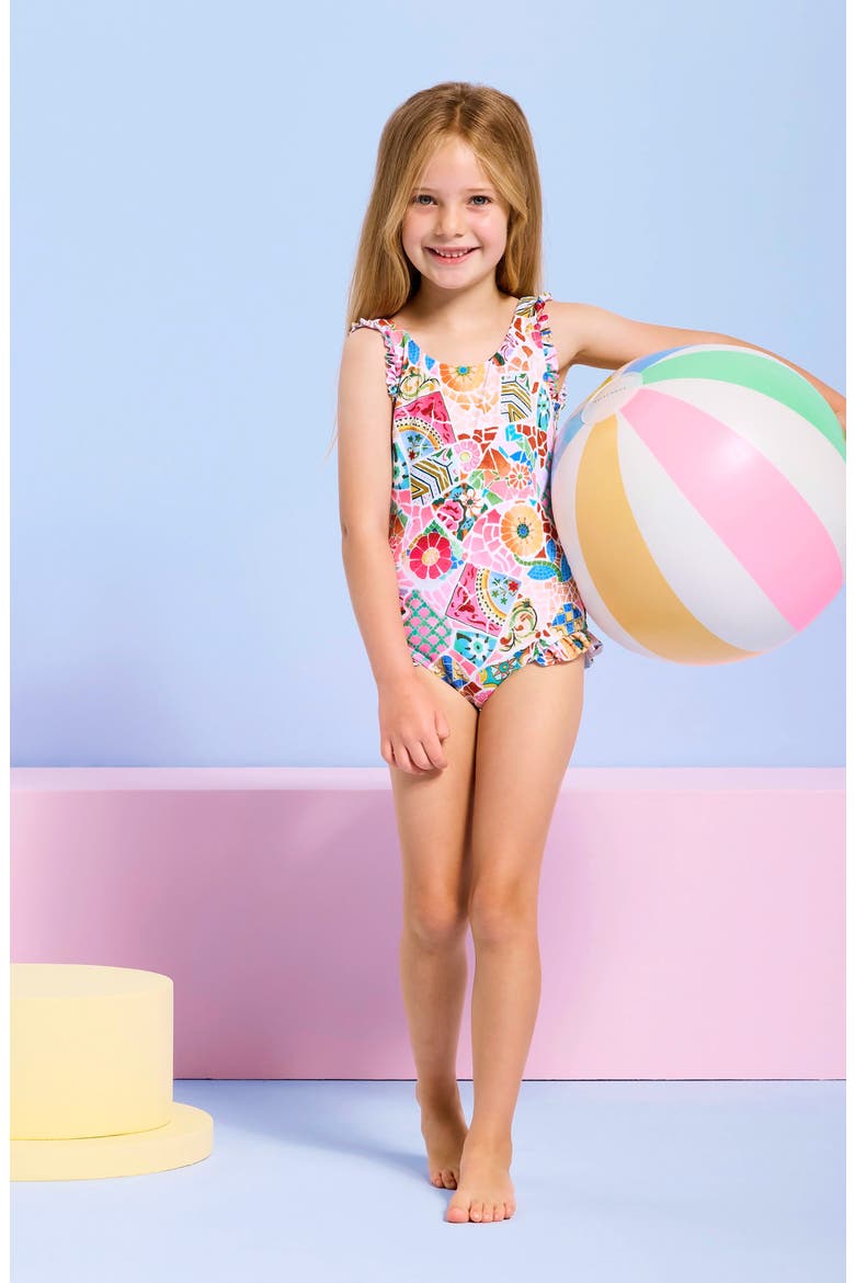 Kids' Beach Boheme One-Piece Swimsuit, Alternate, color, BEACH BOHEME