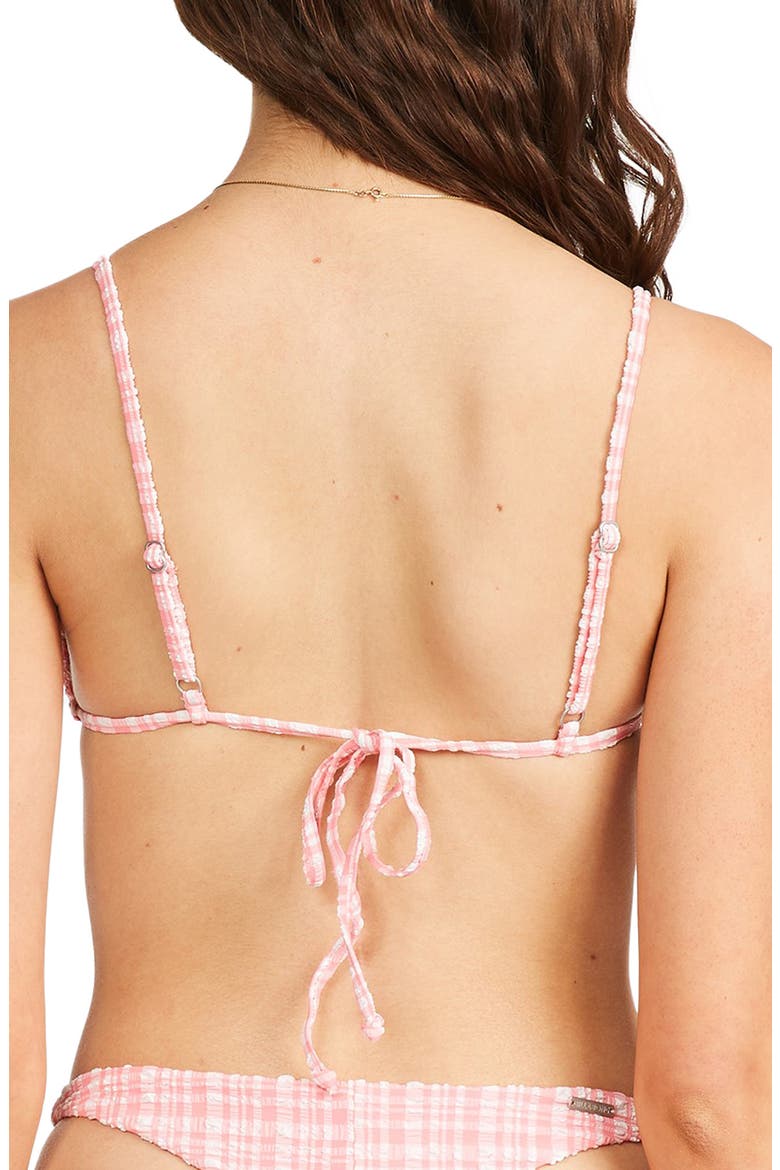 Pink Tide Ruched Triangle Bikini Top, Alternate, color, PINK SUNSET