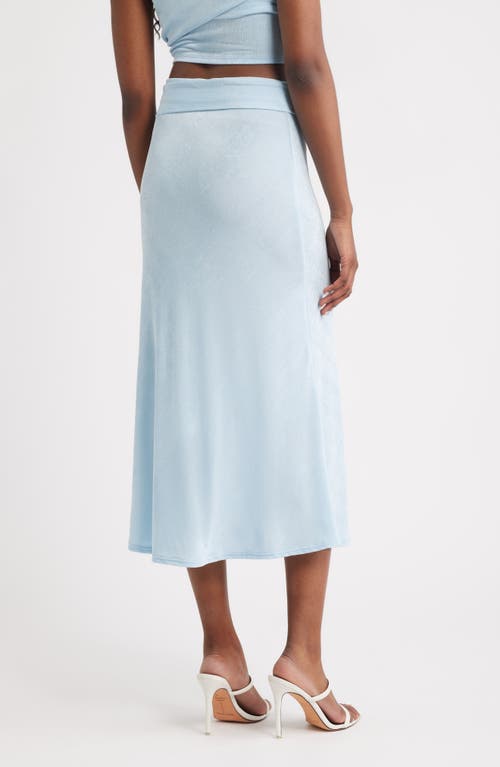 Bella Venice Skye Front Tie Maxi Skirt In Blue