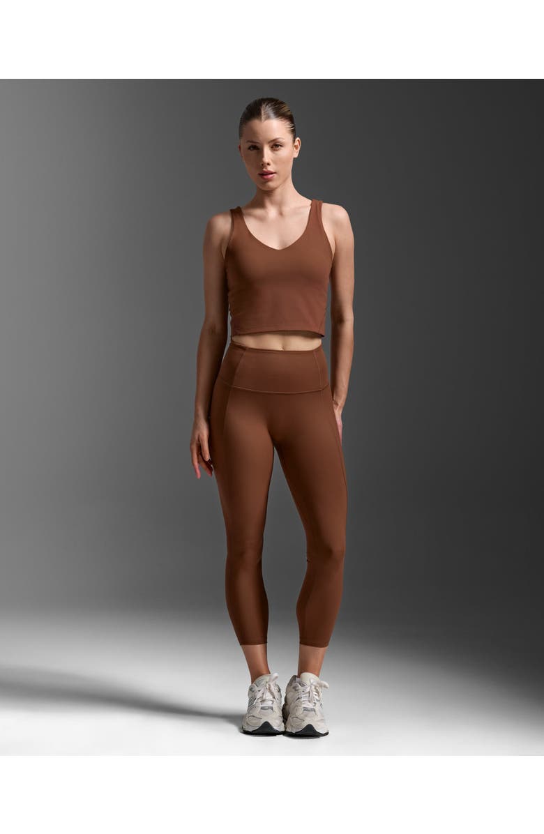 2XU Fluid Hi-Rise 7/8 Tights, Alternate, color, Sepia/Sepia