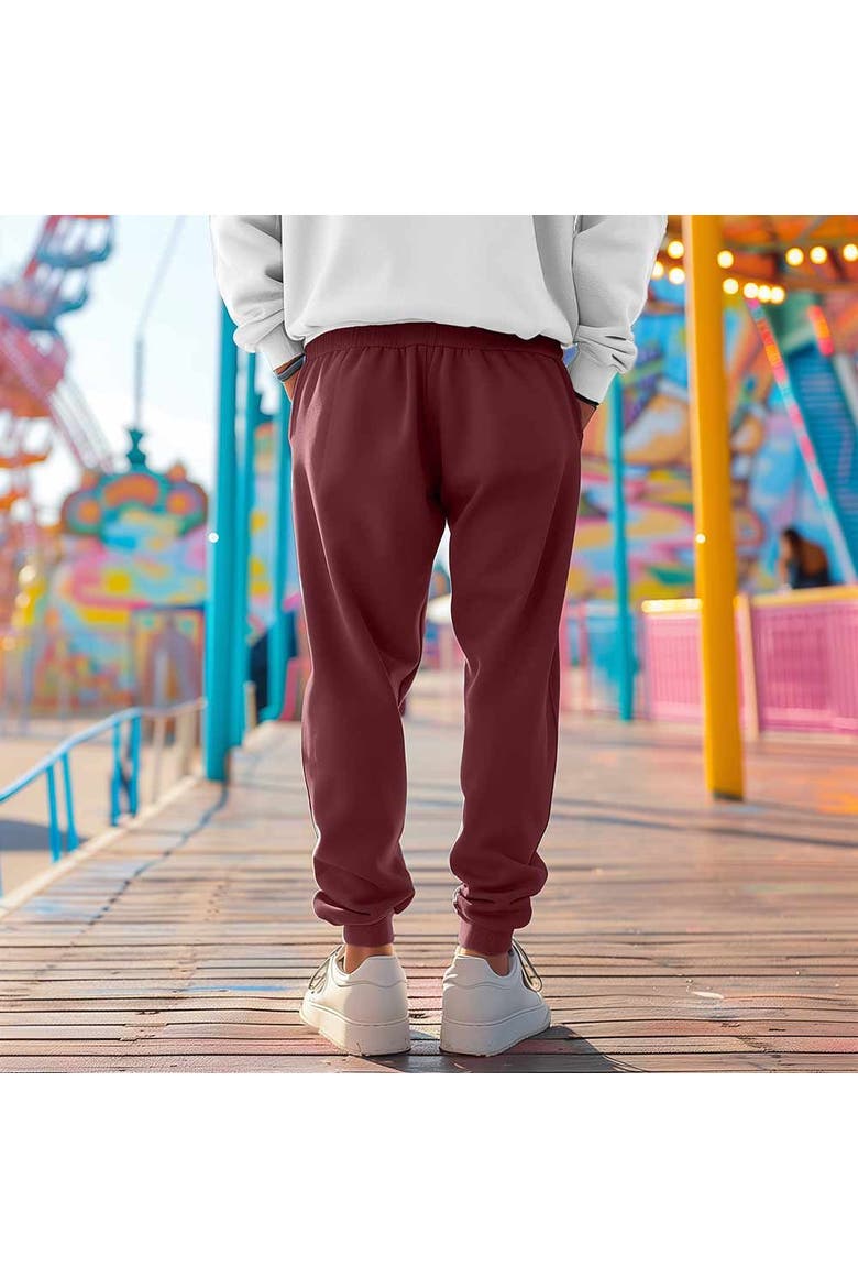 Mens Ghost Fleece Jogger Sweatpants, Alternate, color, Maroon