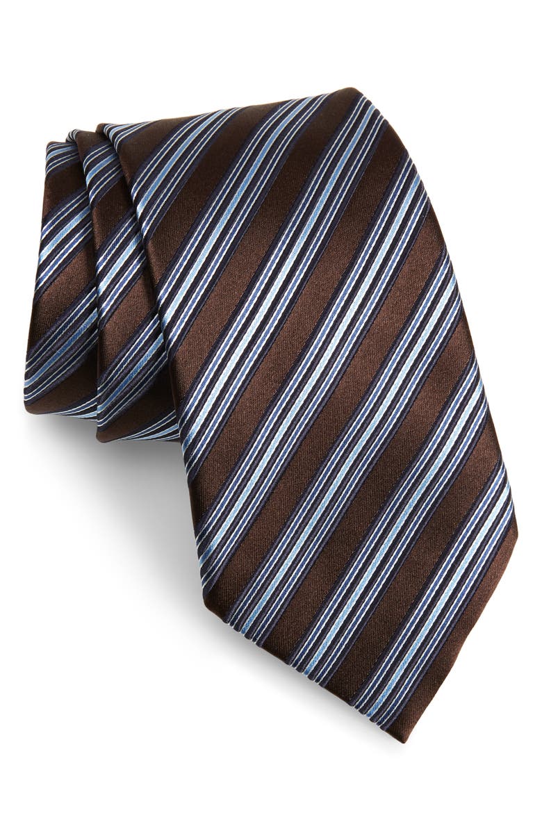 ZEGNA Ermenegildo Zegna Stripe Silk Tie, Main, color,