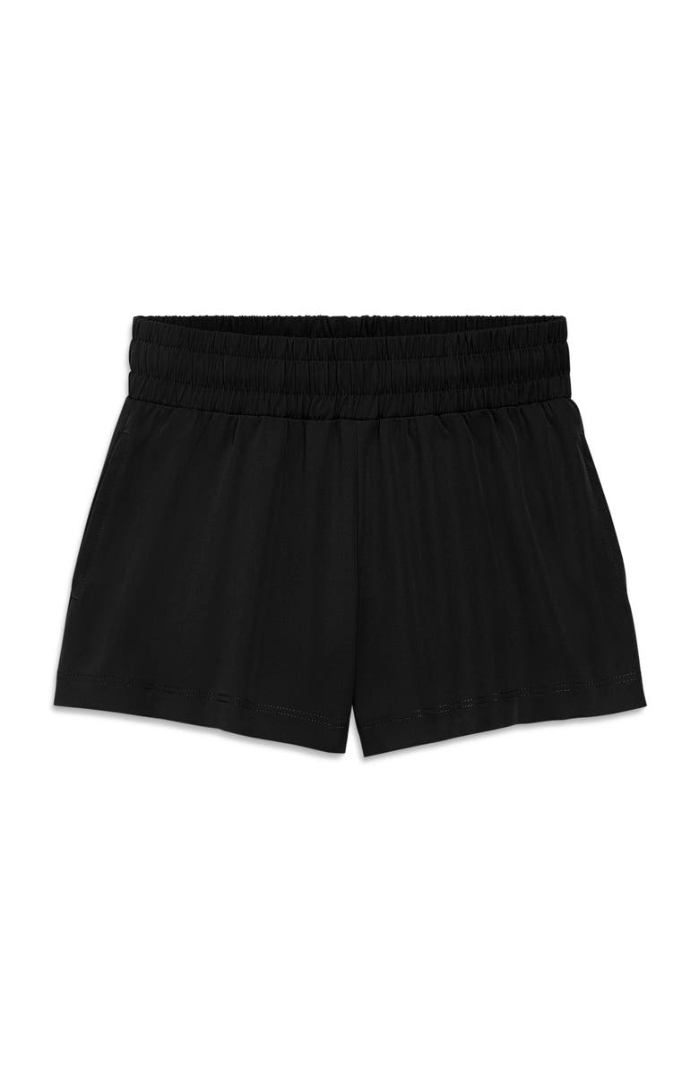 Primary Kids Staycool Stretch Twirly Shorts, Main, color, Black