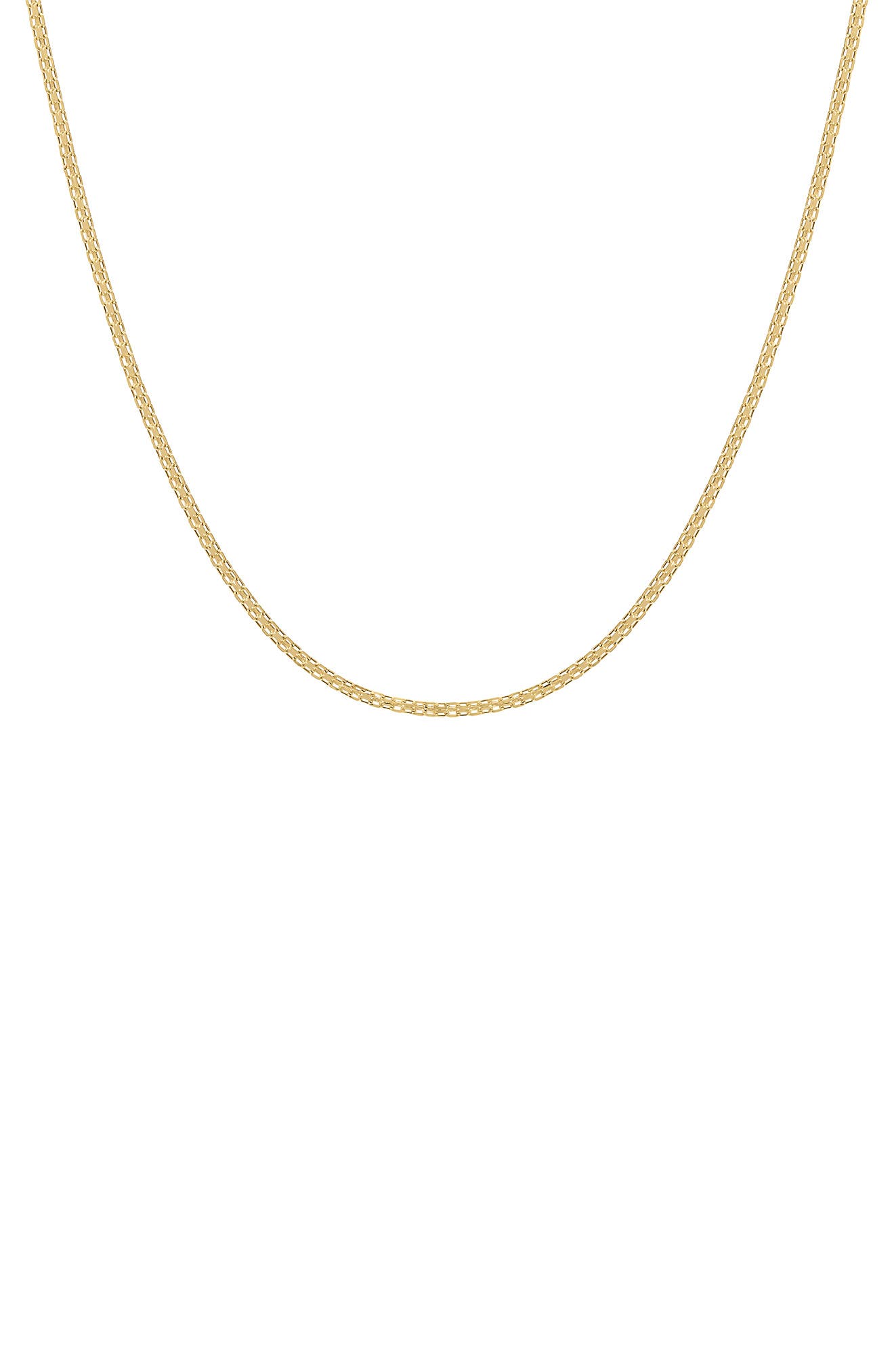 FZN 14K Gold Box Chain Necklace