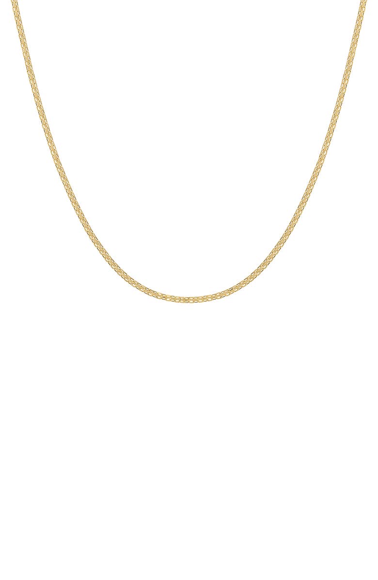 FZN Box Chain Necklace, Main, color, Yellow Gold