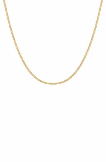 FZN 14K Gold Box Chain Necklace