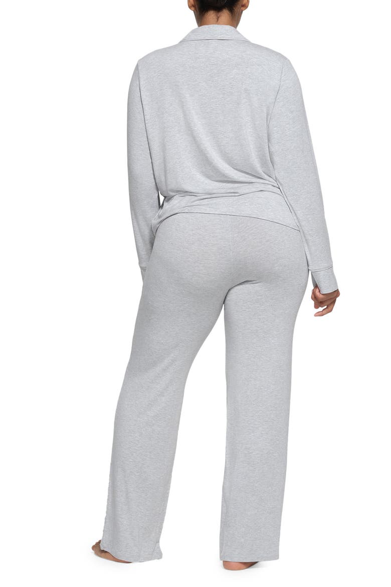 Sleep Long Pajamas, Alternate, color, LIGHT HEATHER GREY