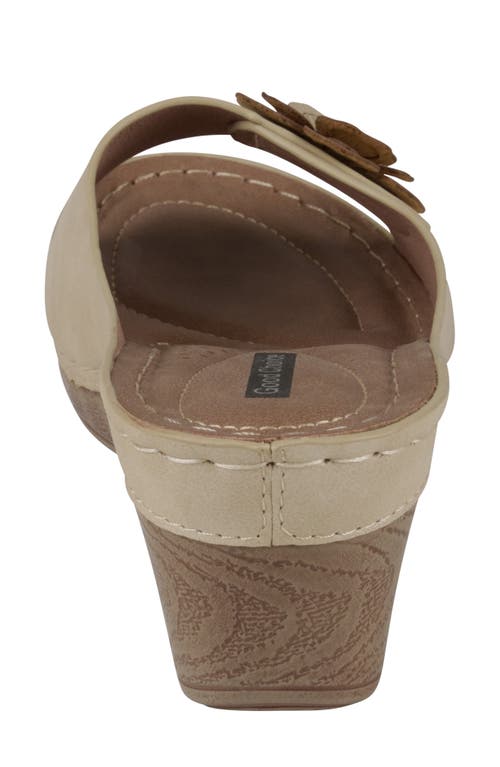 Gc Shoes Women's Naples Flower Wedge Sandals In Natural