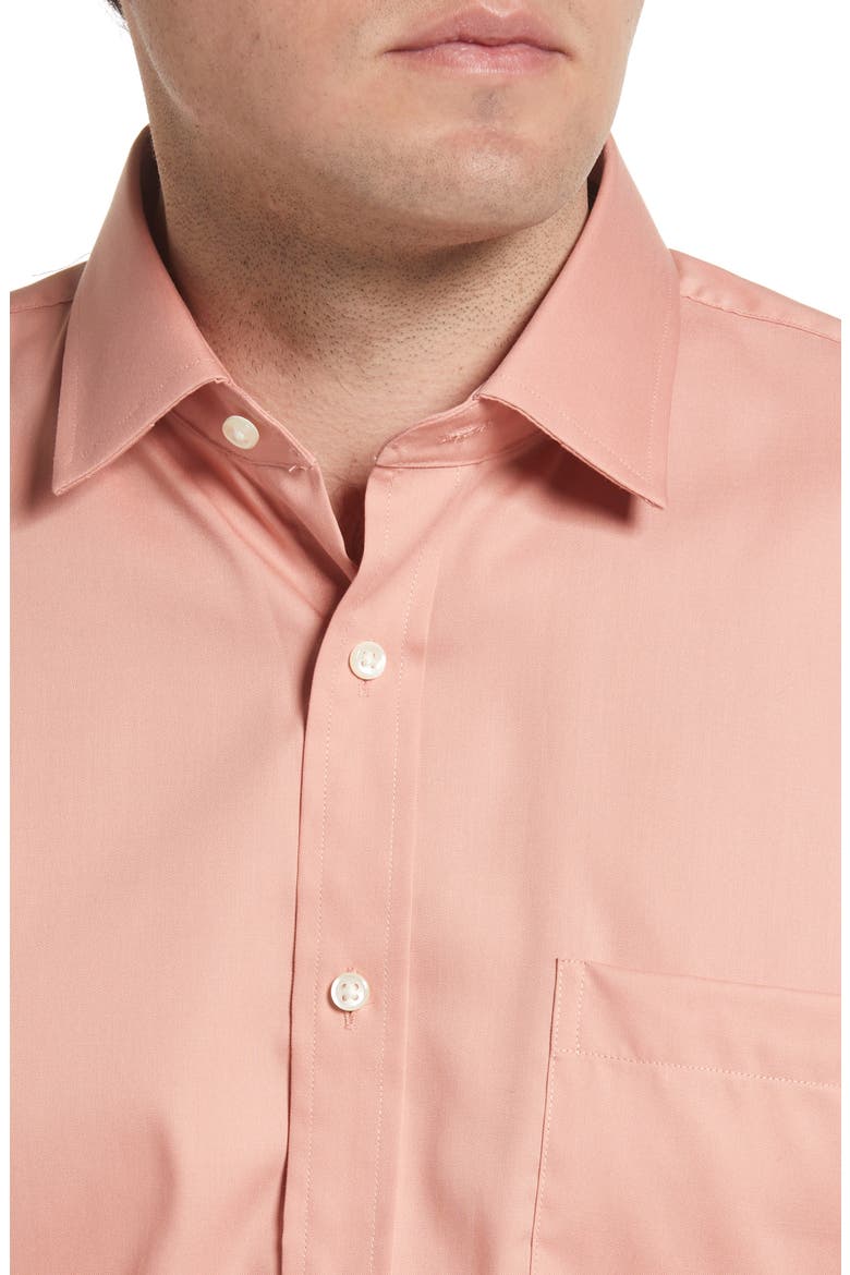 Traditional Fit Non-Iron Dress Shirt, Alternate, color, PINK GLASS