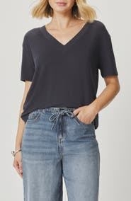 Splendid Kacey V-Neck Short Sleeve T-Shirt