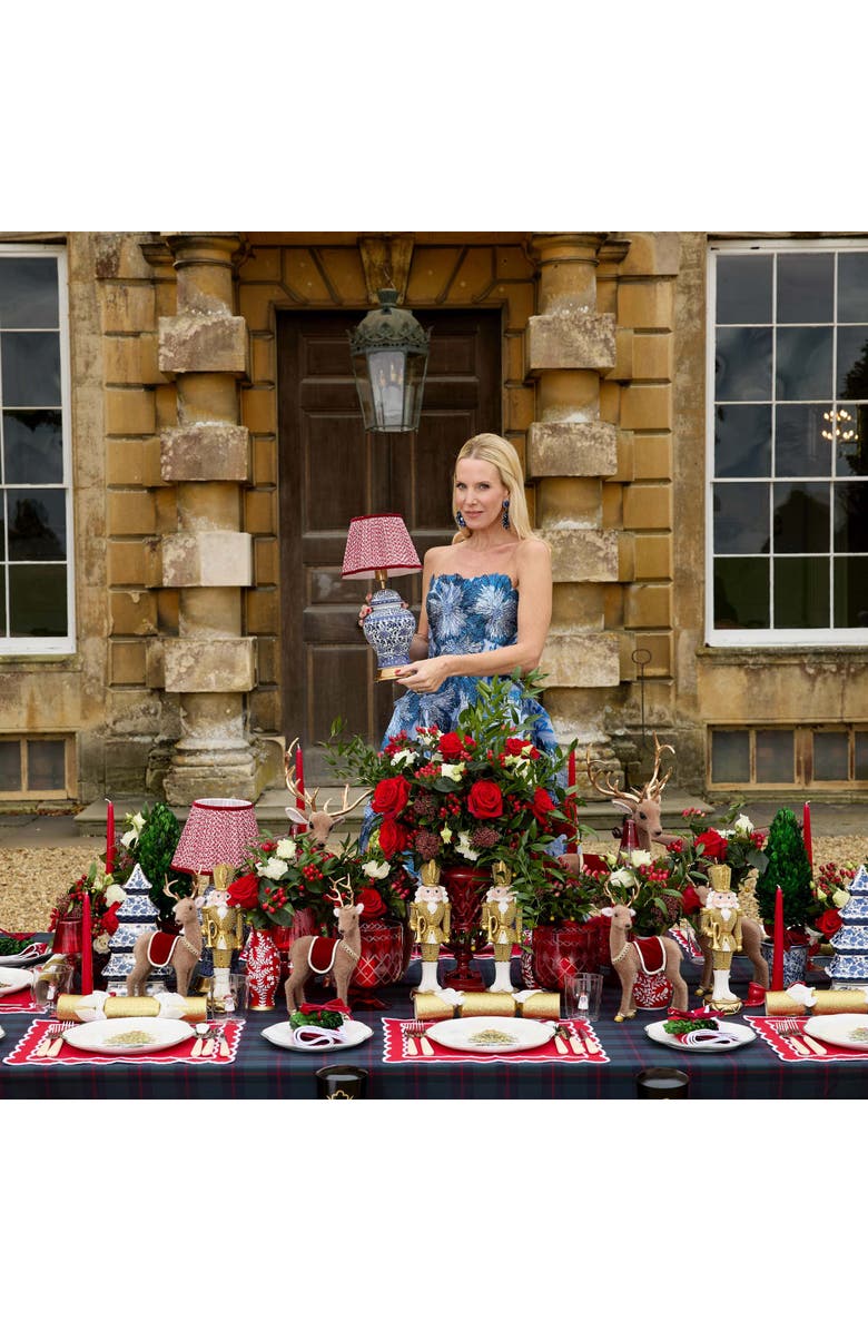 Mrs. Alice Lotus Lampshade, Alternate, color, Red