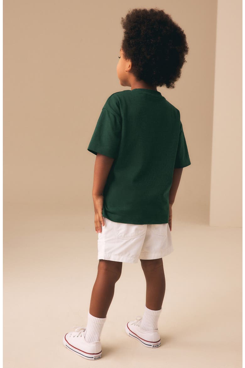 Kids' Race Car Embroidered Cotton T-Shirt, Alternate, color, GREEN