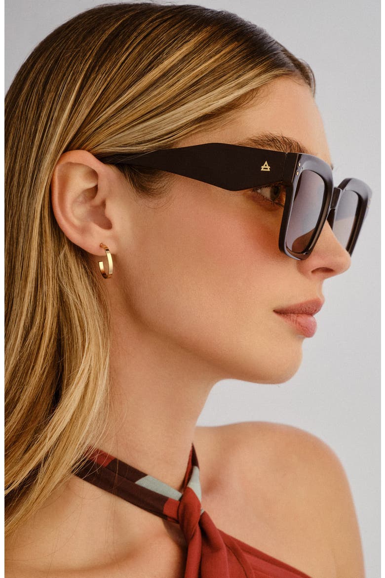 Magnitude 50mm Square Sunglasses, Alternate, color, CHOCOLATE / BROWN MONO