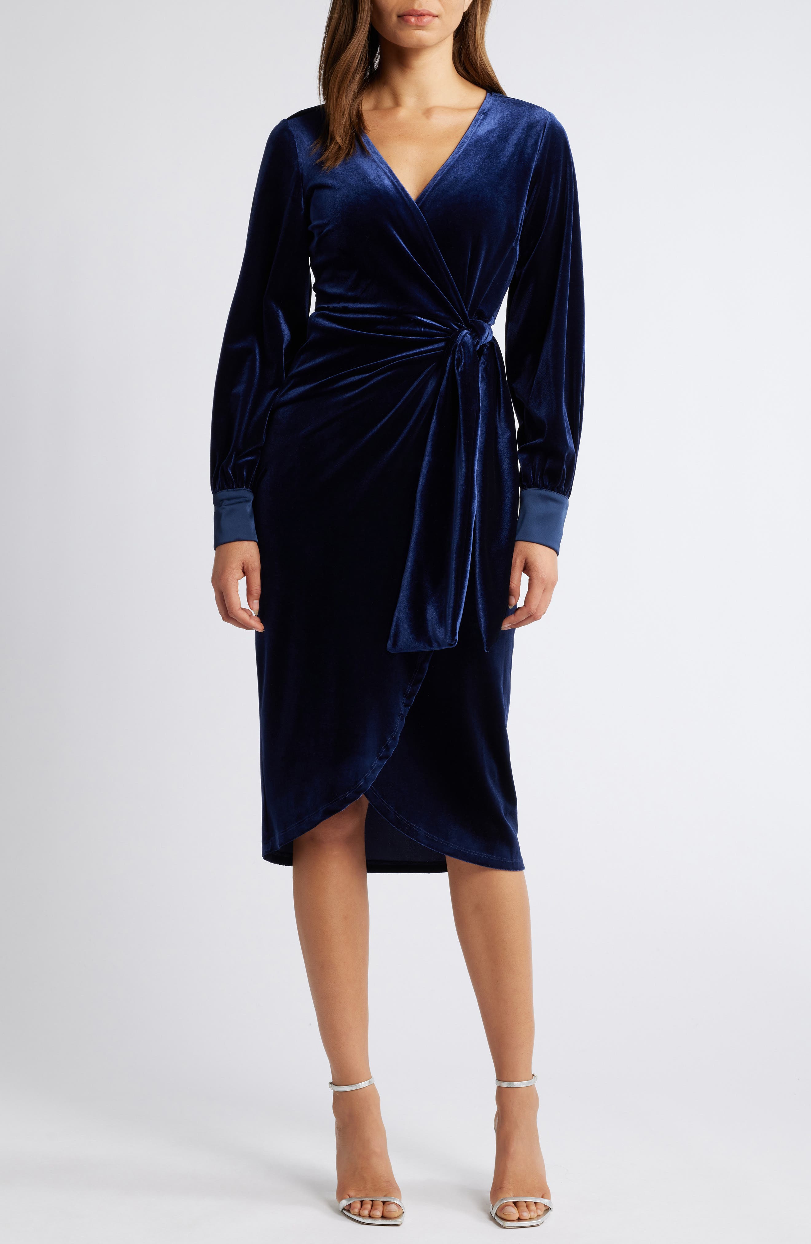 Sam Edelman Stretch Velvet Wrap Dress