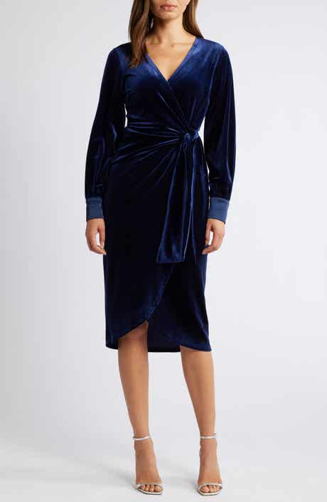 Sam Edelman Stretch Velvet Wrap Dress